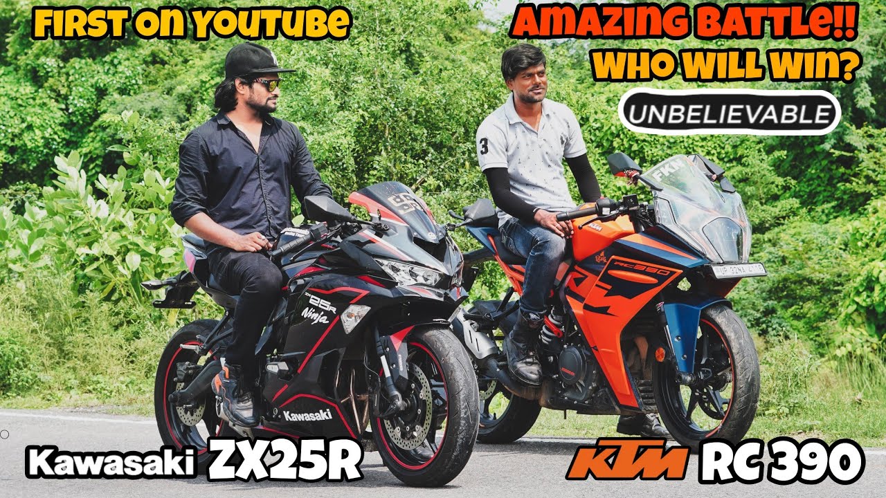 KTM RC390 Vs Kawasaki Ninja Zx25R | Long Race | Ye To Ummid se Jyada Fast Nikli😱