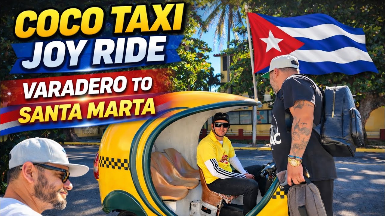🚕 COCO TAXI JOY RIDE in CUBA | Varadero to Santa Marta Adventure 🇨🇺
