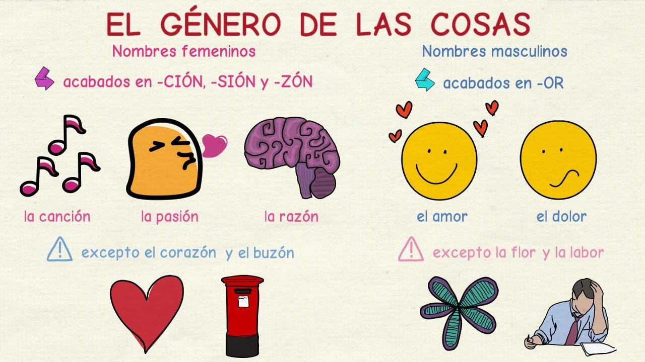 Aprender español: El género de las cosas (nivel intermedio)