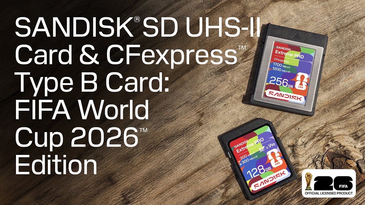 SANDISK&reg; SD UHS-II Card & CFexpress&trade; Type B Card: FIFA World Cup 2026&trade; Edition