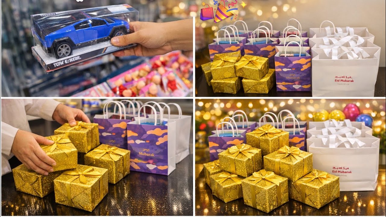 فلوق تجهيزات عيد الفطر🎉 وتغليف التوزيعات والهدايا🎁 👏😍 حوسنا انا ونور 😂