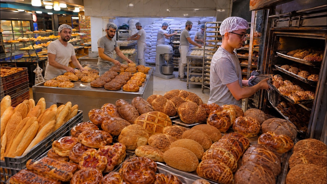 How Thousands of Turkish Breads Are Made Every Day | Full Bakery Process
