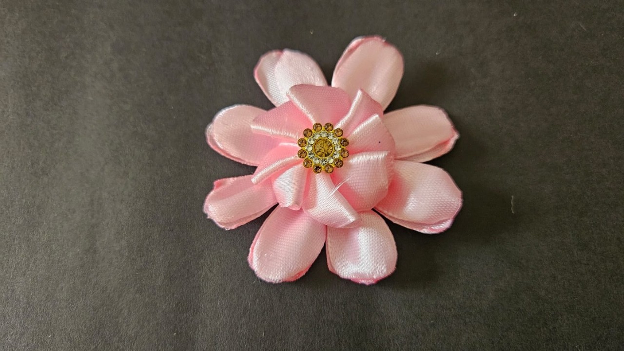 How To Make Satin Ribbon Flower l DIY l Handmade Flowers