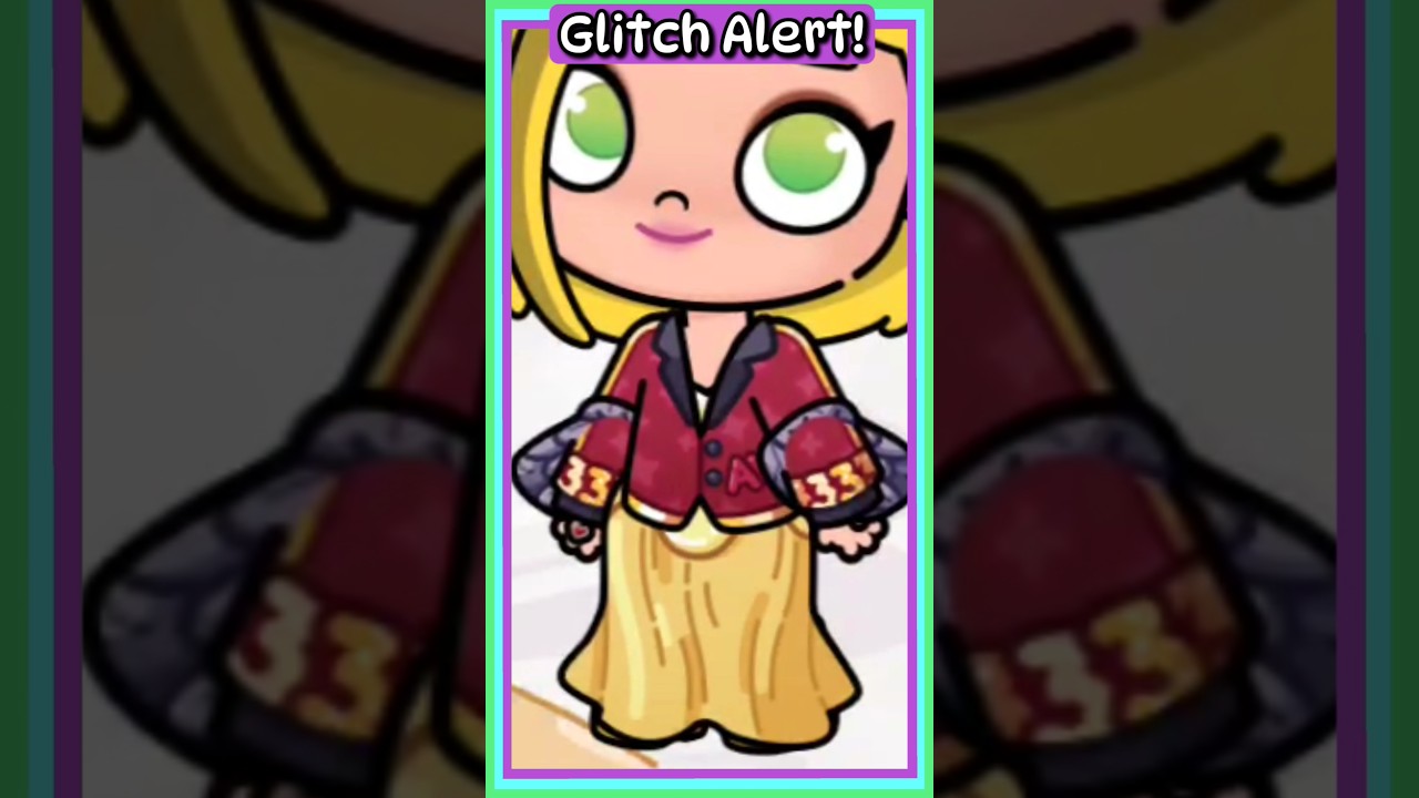 Glitch Alert: party dress!🌟💚💜🩵 