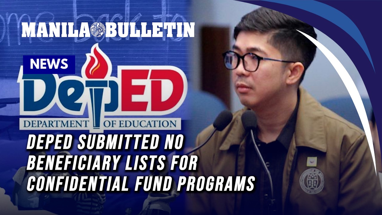 DepEd submitted no beneficiary lists for confidential fund programs