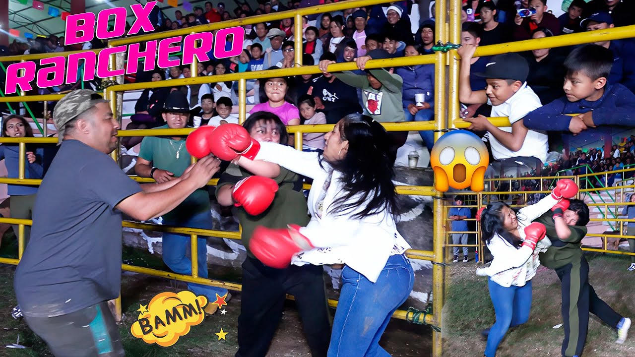 Box Ranchero en Matagallinas Ayutla Mixe Oaxaca, Fernanda V.S Heidi la pelea del año 100% divertida