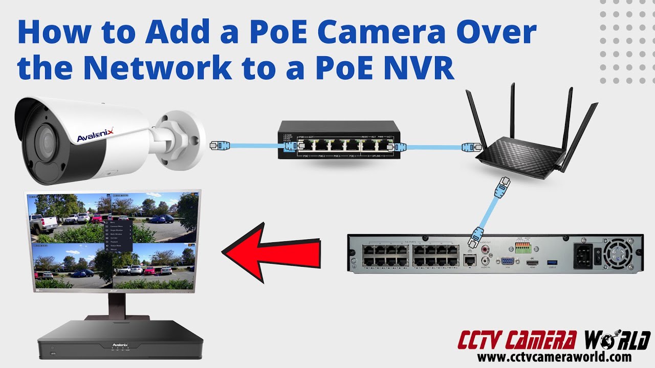 How to Add a PoE Camera Over the Network to a PoE NVR