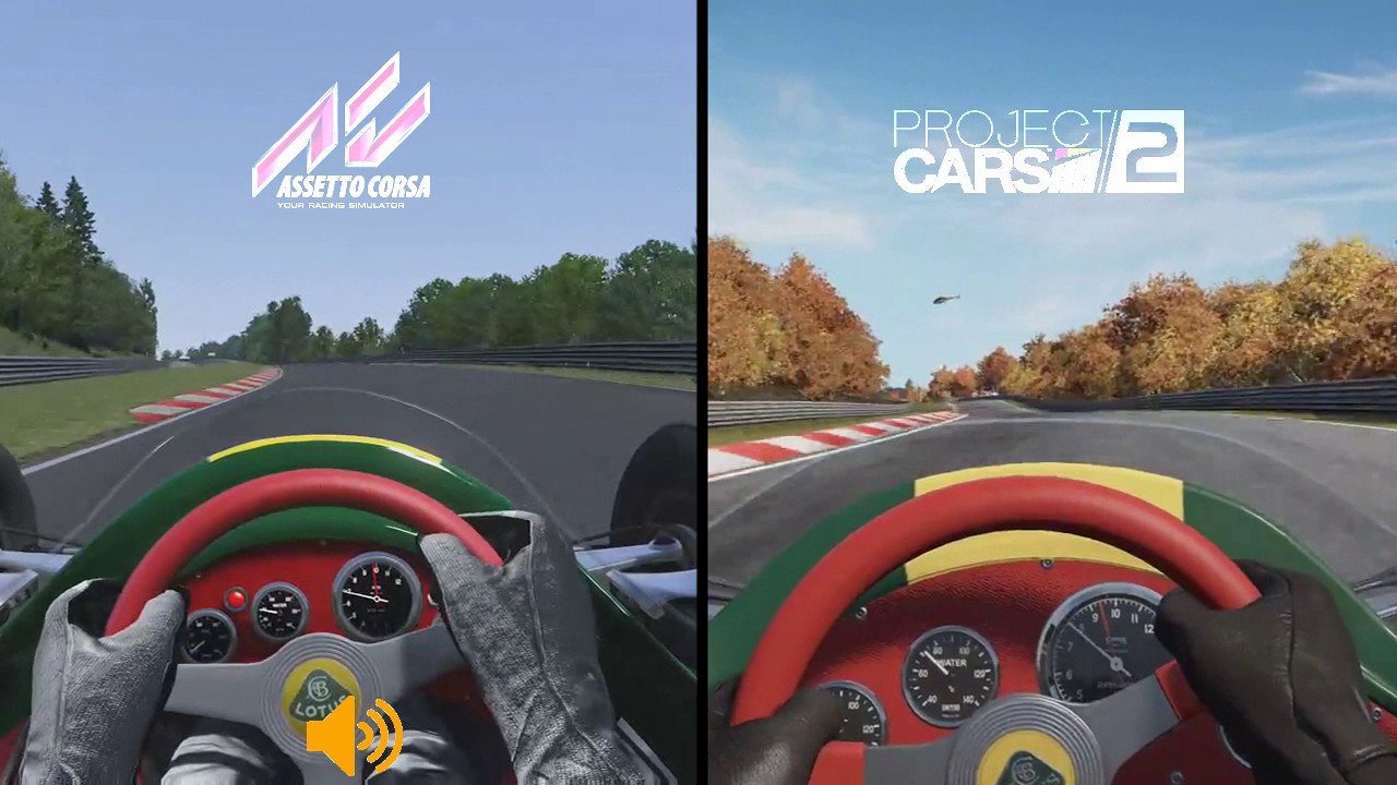 Assetto Corsa VS Project CARS 2 (Lotus 25 Comparison)