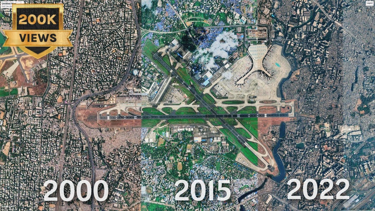 Mumbai Airport Time lapse 2000 - 2022 #shorts #youtubeshorts
