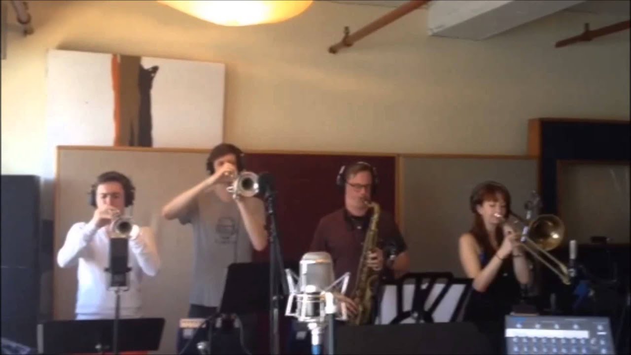 Snarky Puppy Hornsection recordingsession for Cynthia - Do I Want You