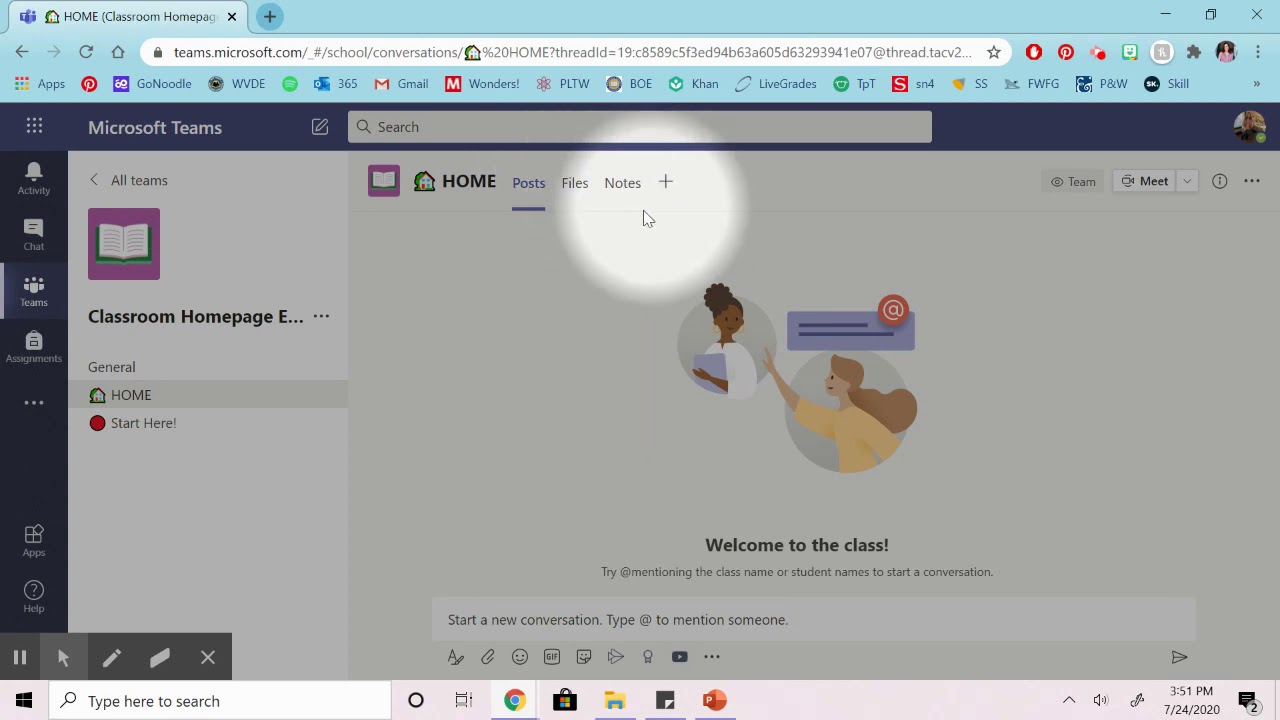 Add Homepage to Teams