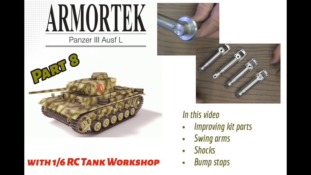 Armortek Panzer III в масштабе 1/6, работа над подвеской и амортизаторами для гигантского радиоуп...