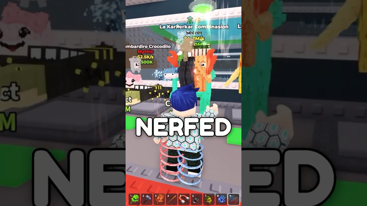 THE KARKERKAR COMBINATION JUST GOT NERFED IN STEAL A BRAINROT... #shorts#roblox#stealabrainrot