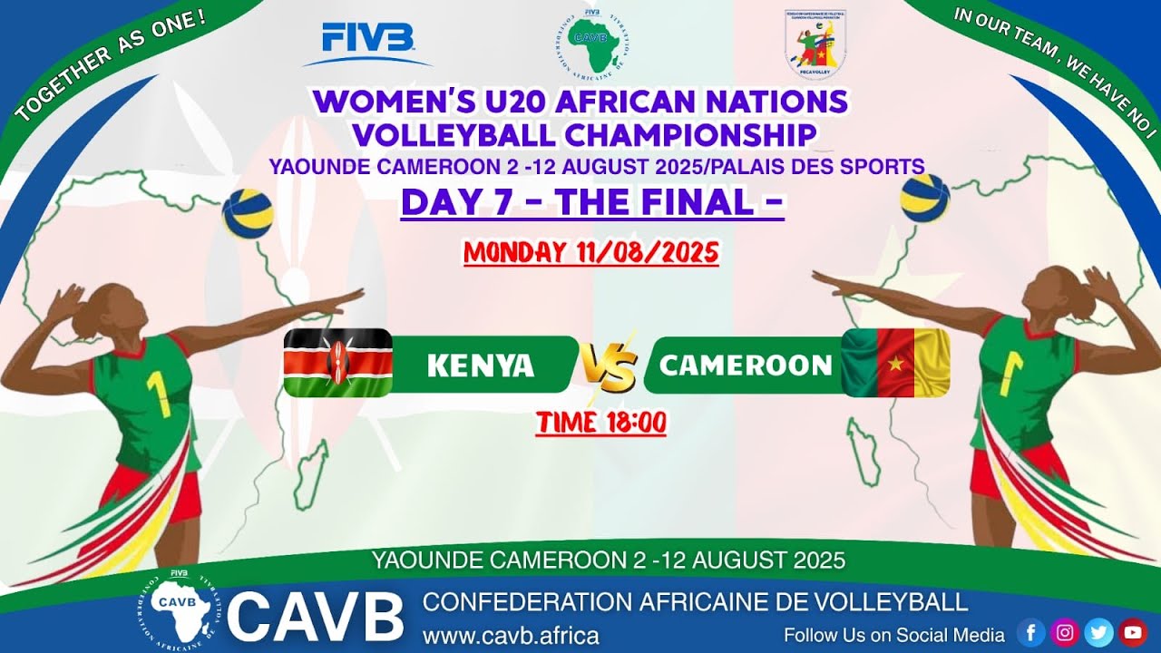 KENYA vs CAMEROON,  DAY 7 - FINAL, 2025 African Nations U20 Championship, 02-12 August, Cameroun