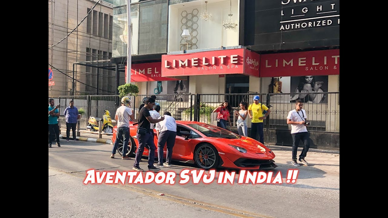 World's First Arancio Argos Lamborghini Aventador SVJ in Bangalore