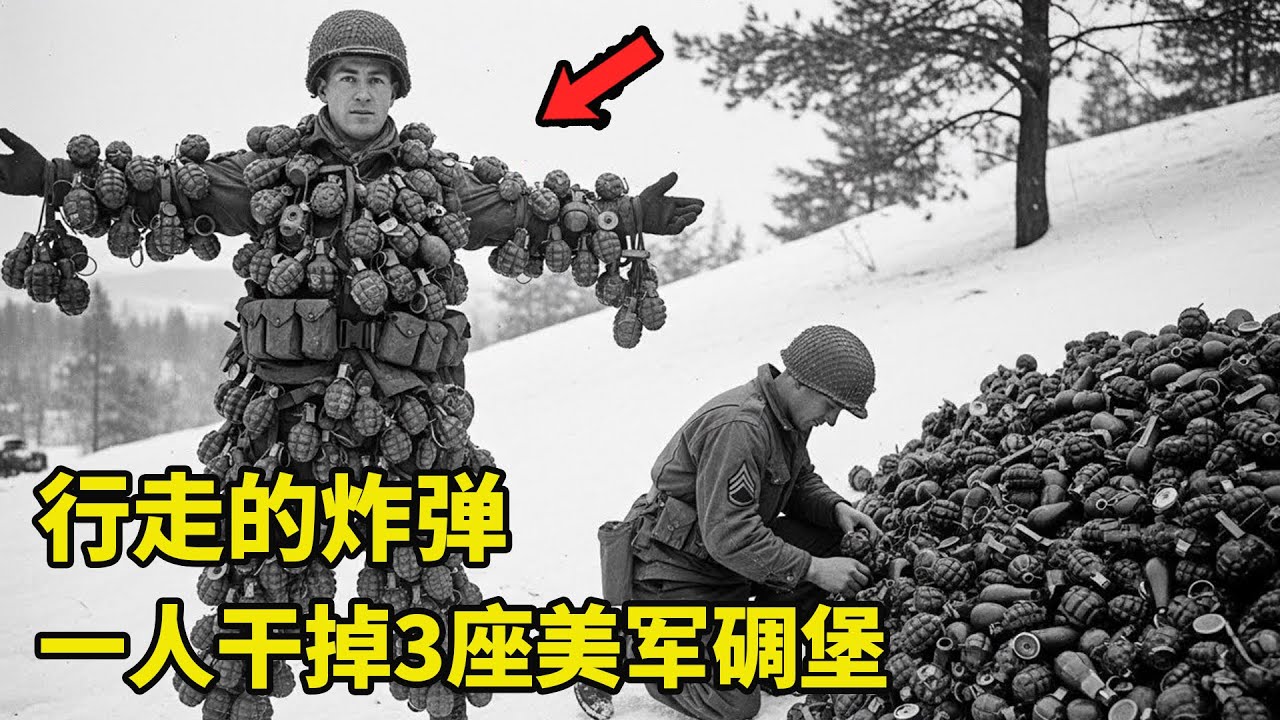 德國人束手無策，直到他獨自摧毀美軍3個機槍陣地，「行走的炸彈」無人能阻擋他