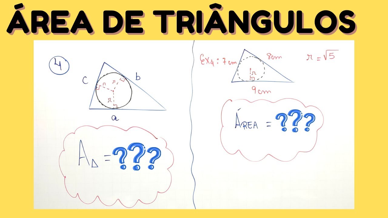 Área do triângulo pela circunferência inscrita! 🟢 Sabe calcular?