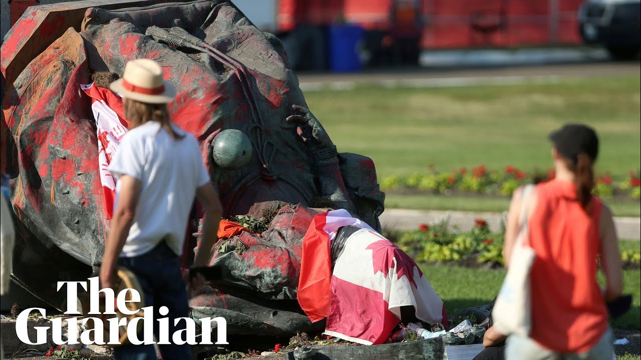 Queen Victoria statue toppled in Canada over deaths of indigenous children