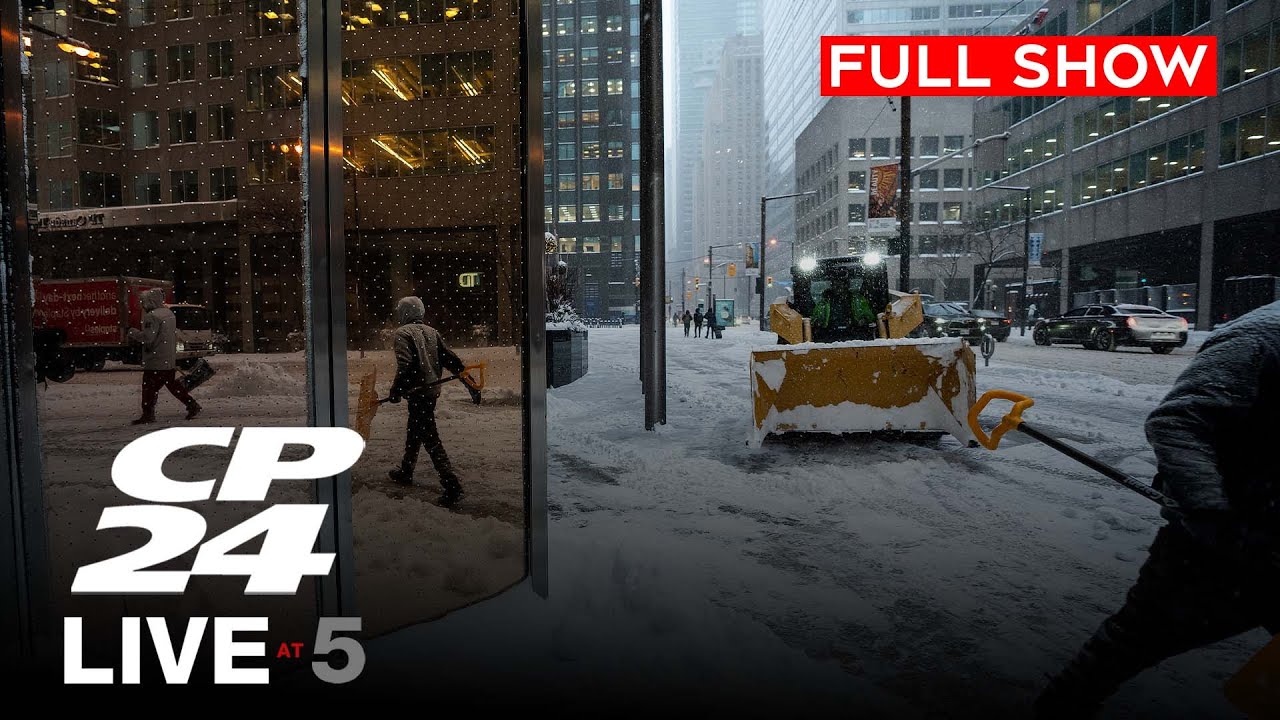 Cleanup underway after snowstorm hits Toronto | CP24 Live at Five for Jan. 15, 2026