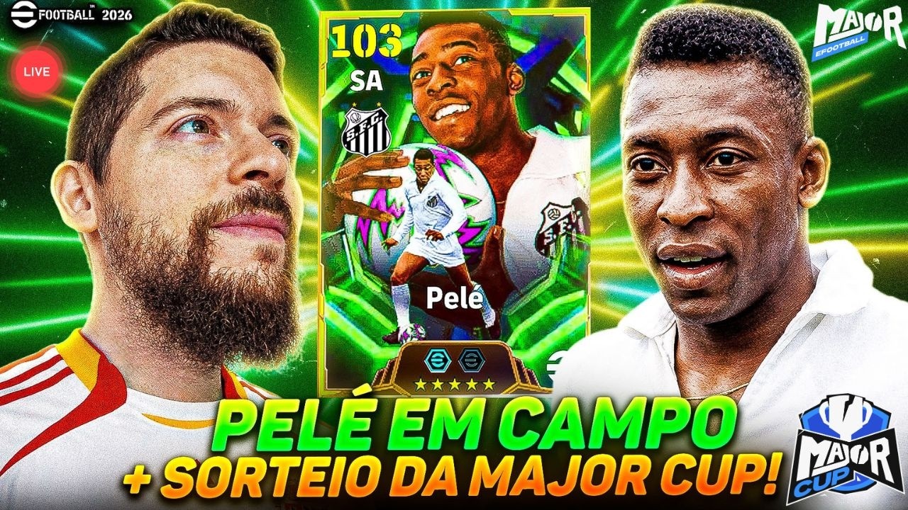 AO VIVO: Pelé em Campo! 👑🔥 Rumo à 1ª Divisão + Sorteio dos Mata-Matas da MaJor Cup | eFootball 2026