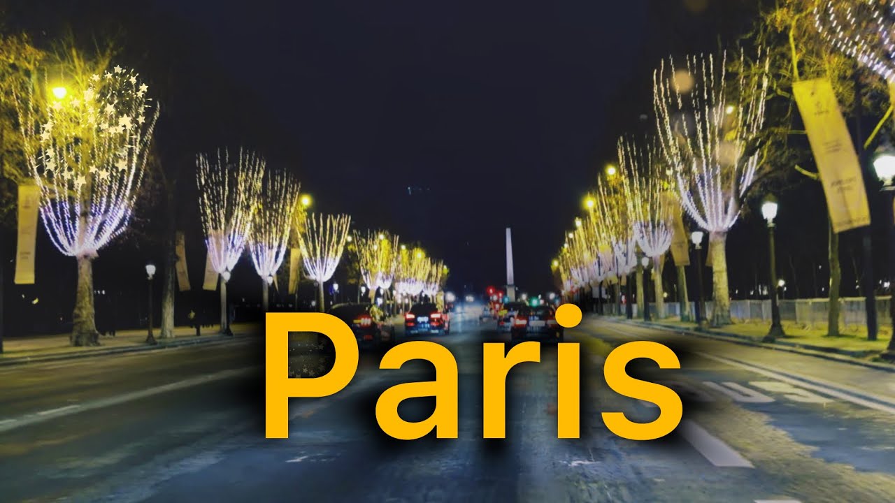 Winter Paris in Evening Lights  🇫🇷 Walking tour 