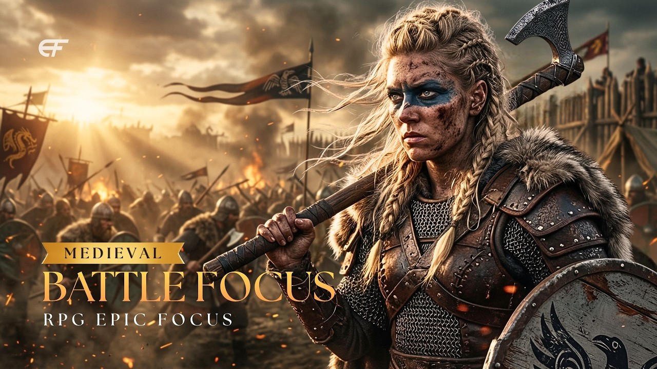 Medieval Battle Music for Focus | 1 Hour  Epic RPG War Ambience