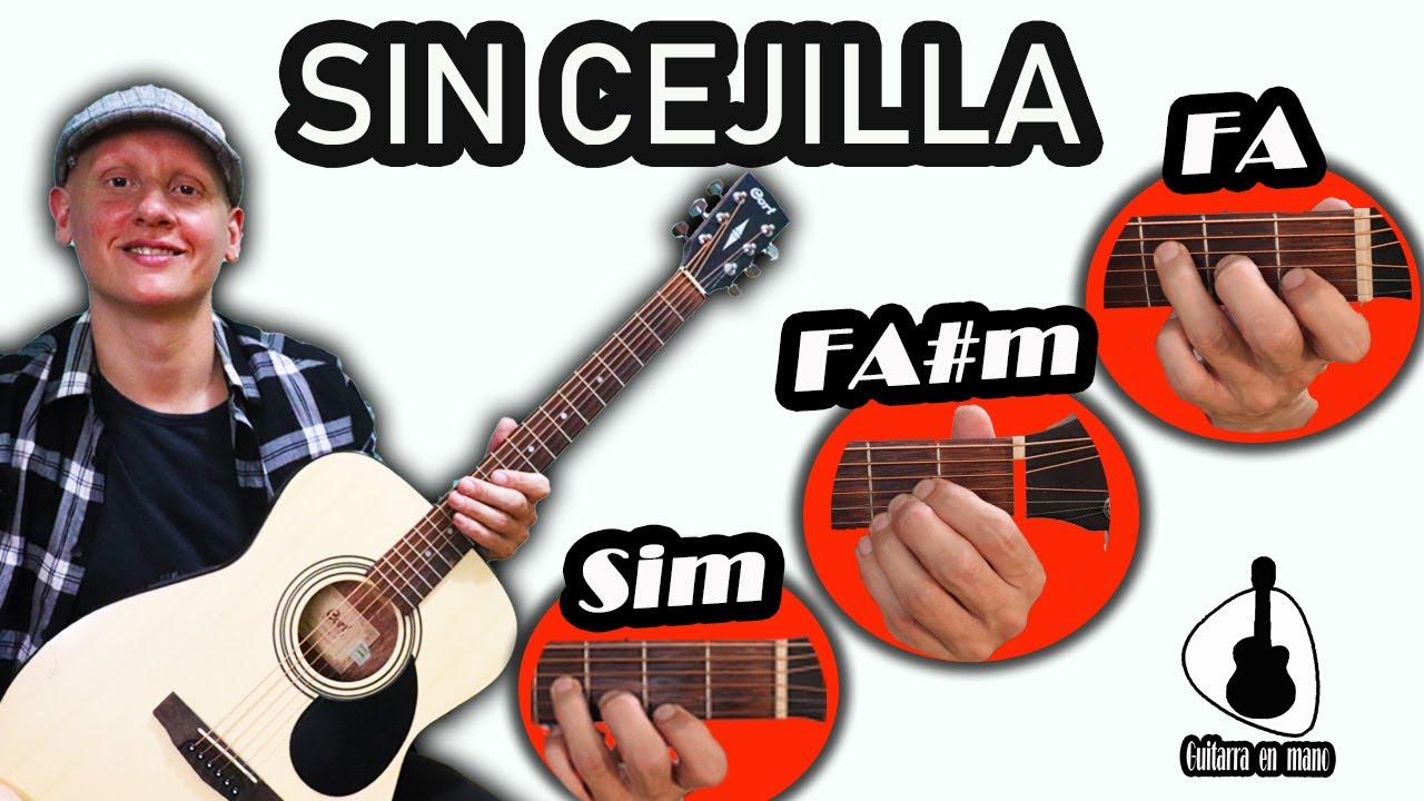 Como hacer:  SI menor (Bm )- FA Mayor (F) - FA sostendio menor (F#m)  en Guitarra SIN CEJILLA!!!