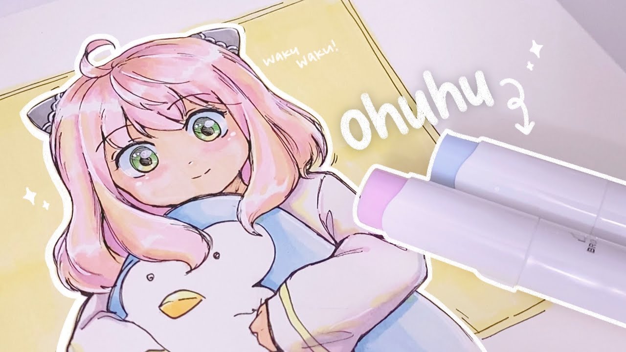 drawing with Ohuhu markers for the first time!