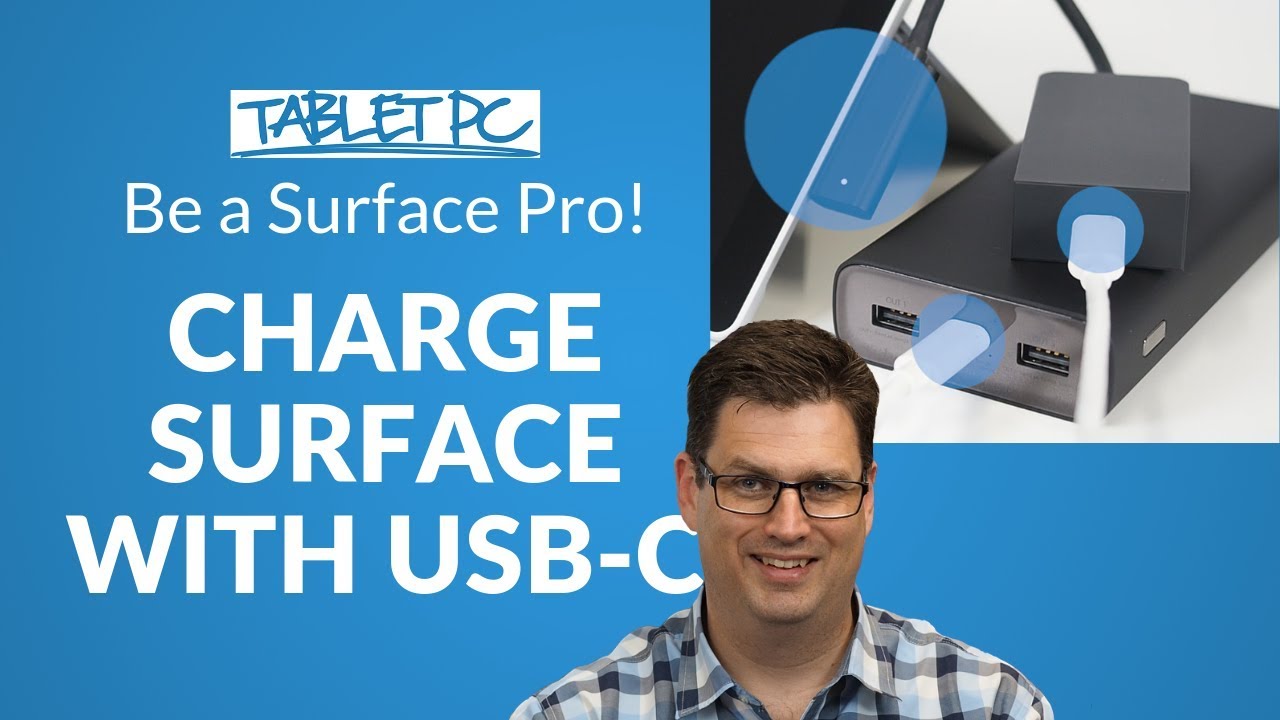 Как зарядить Surface с помощью кабеля USB-C — старое видео — см. описание обновленной версии