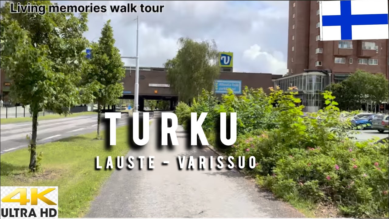 TURKU QUIET NEIGHBOURHOOD 4K WALKING TOUR | FINLAND’S OLDEST CITY. LAUSTE TO VARISSUO SUMMER WALK
