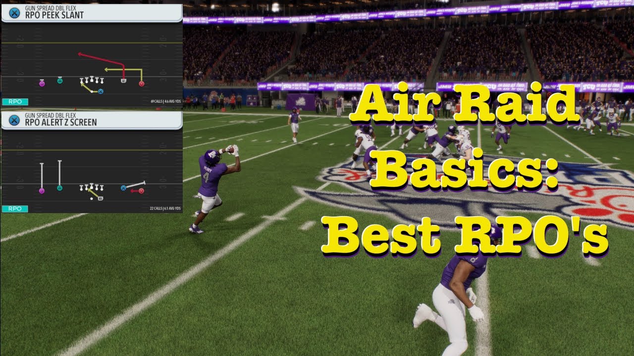 Air Raid Basics: How to Run RPO Peek Slant & Alert Screen in College Football 26