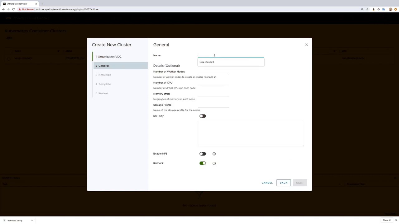 VMware Container Service Extension Demo