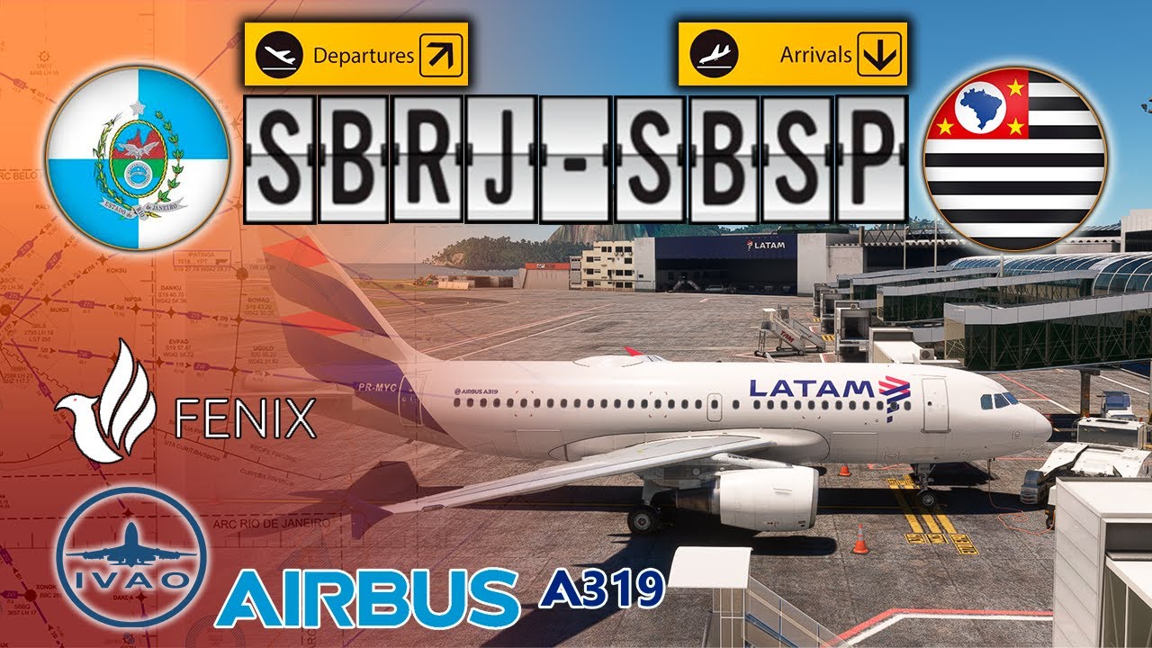 PONTE AÉREA | SBRJ (SDU) - SBSP (CGH) | AIRBUS A319 (TAM1320) #msfs2020