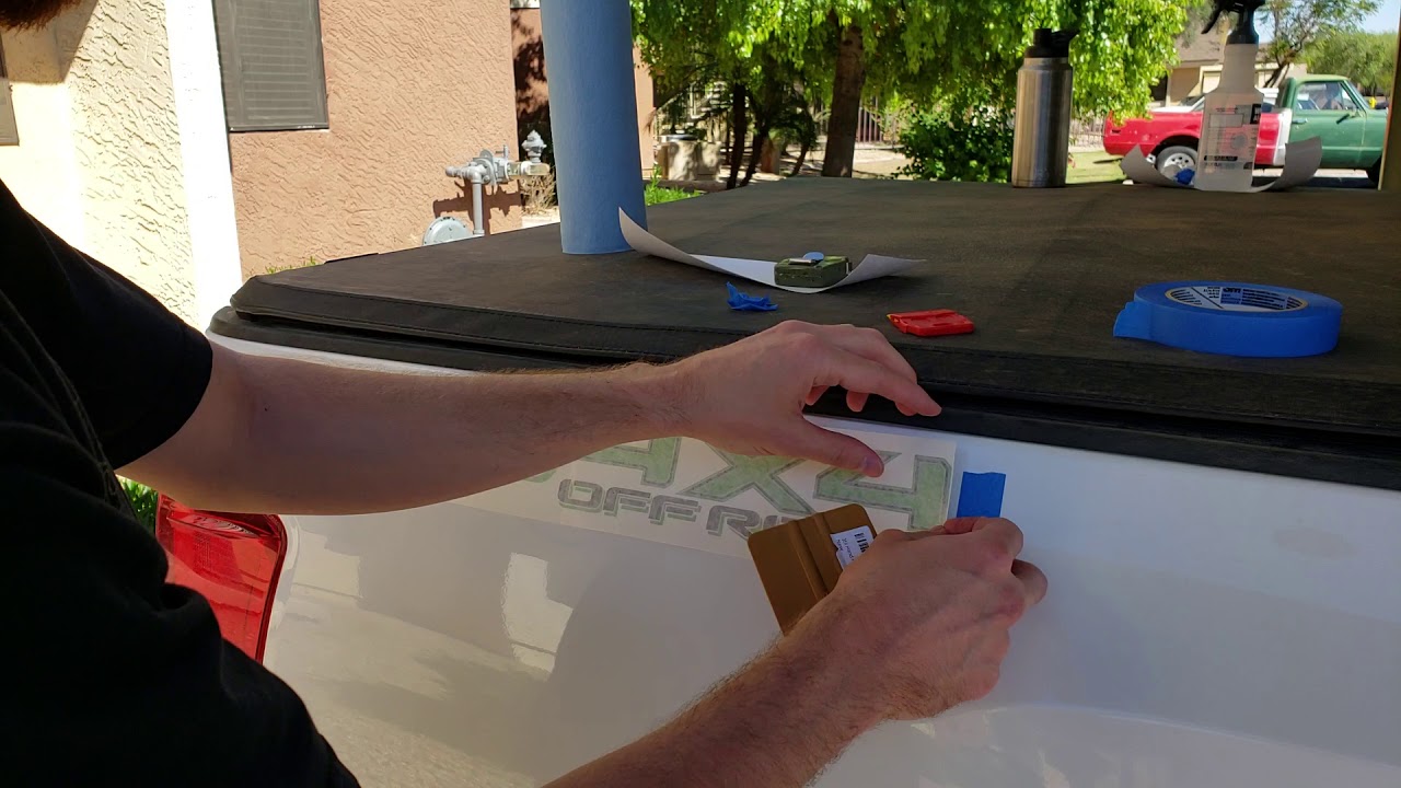 TRD Offroad 4x4 Vinyl Decal Installation on Toyota Tacoma from Sticker Joint!