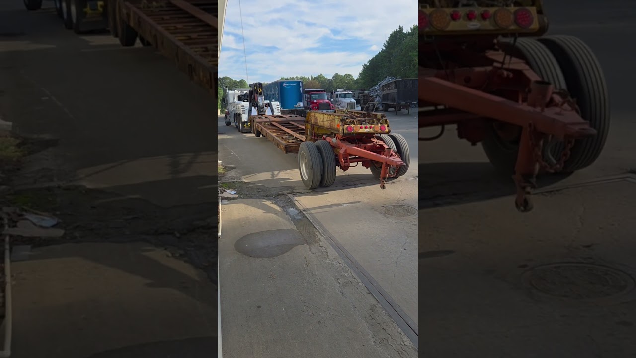 A little lowboy action. #Scrap-Life #recycle #recycling #towing #lowboy #truck #wrecker #junk #metal