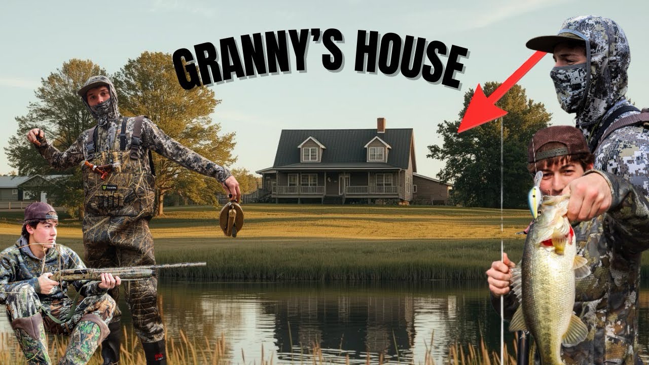 DUCK HUNTING AT GRANNY’S… ALMOST SHOT THE HOUSE 😳🦆🎣