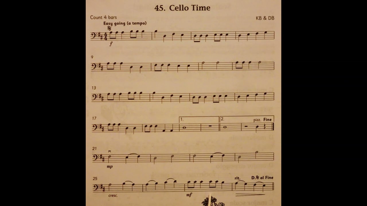 45 Cello Time piano accompaniment at rehearsal speed