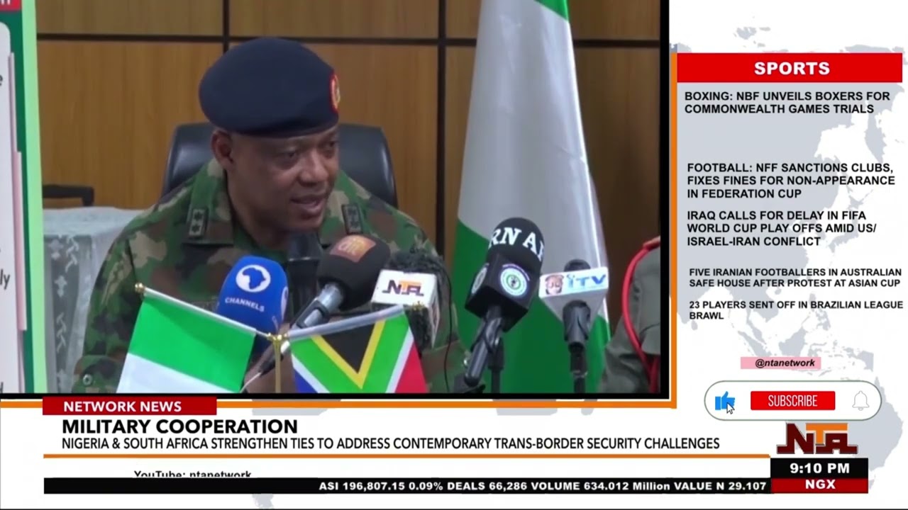 Nigeria & South Africa Strengthen Military Partnership to Fight Emerging Security Threats