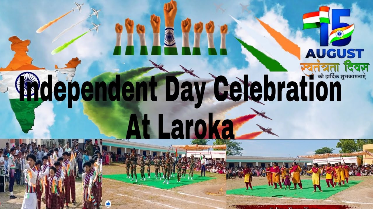 77th Independence Day Celebration At Pind Laroka: A Spirited Tributes by Students | 15 august 🇮🇳🇮🇳