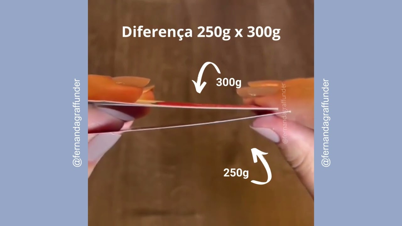 Cartão de Visita - Diferença entre 250g x 300g