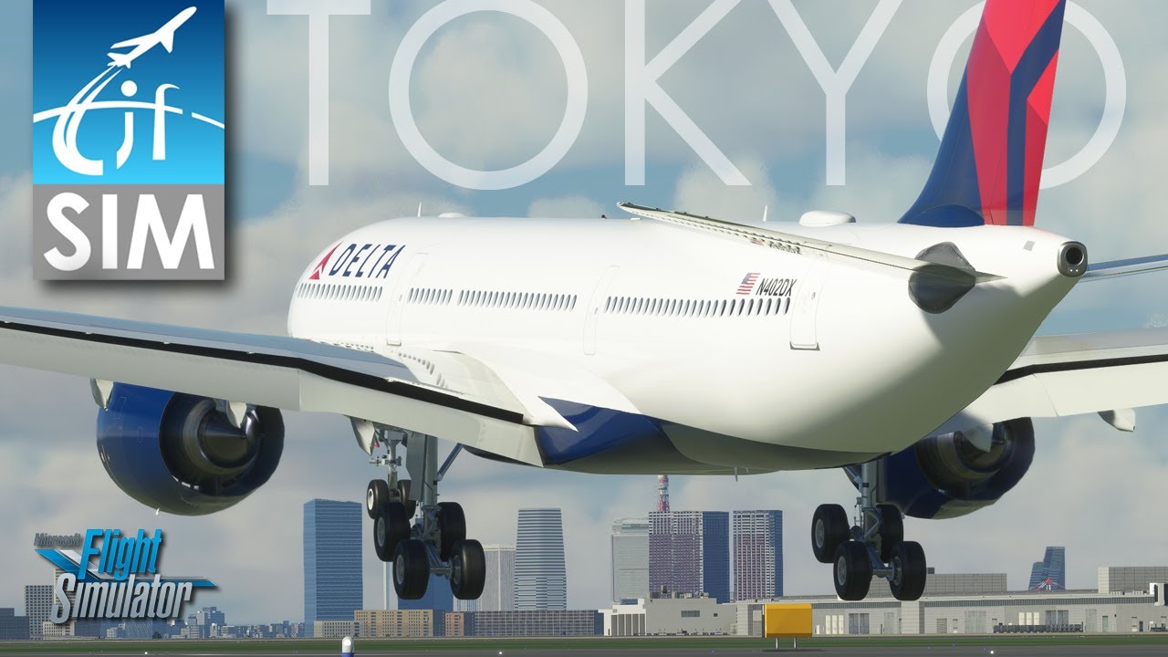 Microsoft Flight Simulator 2020 - Delta Airbus A330-900neo landing in Tokyo - stunning views!
