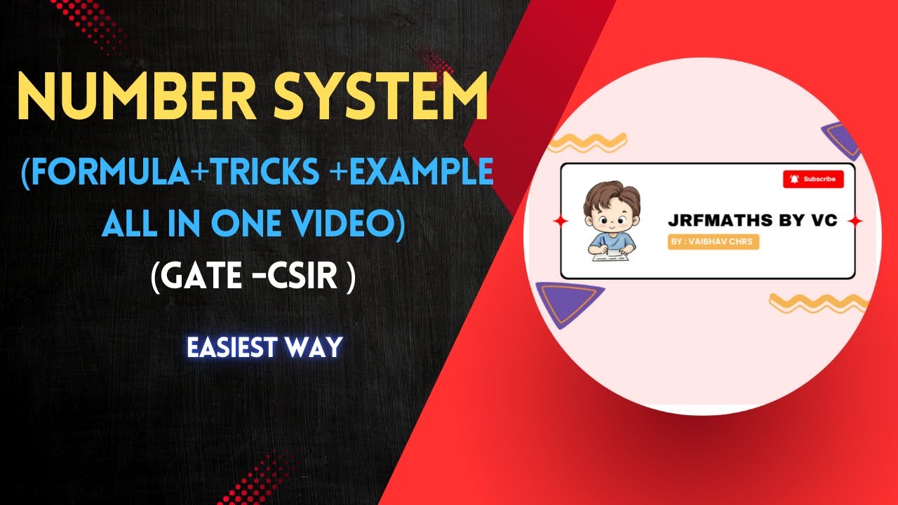 NUMBER SYSTEM COMPLETE ( FORMULA+ TRICKS+ PYQS EXAMPLE) GATE /CSIR NET #gateaptitude #numbersystem
