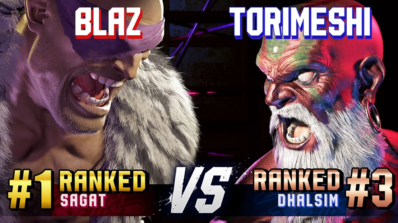 SF6 ▰ BLAZ (#1 Ranked Sagat) vs TORIMESHI (#3 Ranked Dhalsim) ▰ High Level Gameplay