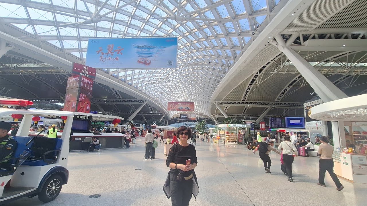 One of the largest railway hubs in the World__ Guangzhou South. 