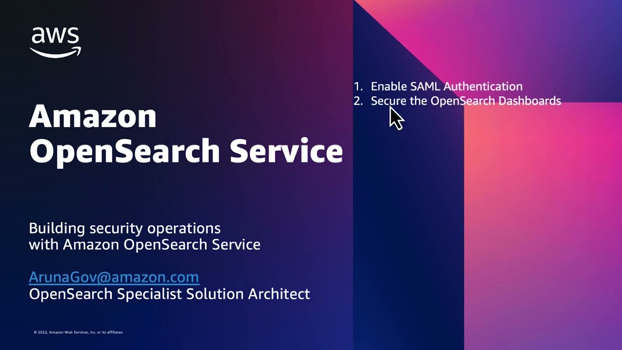 Demo: Setting up security with Amazon OpenSearch Service | Amazon Web Services