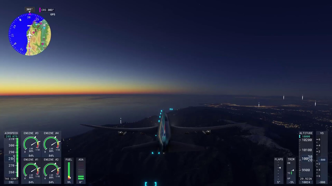 Playing Microsoft flight simulator. 2024.