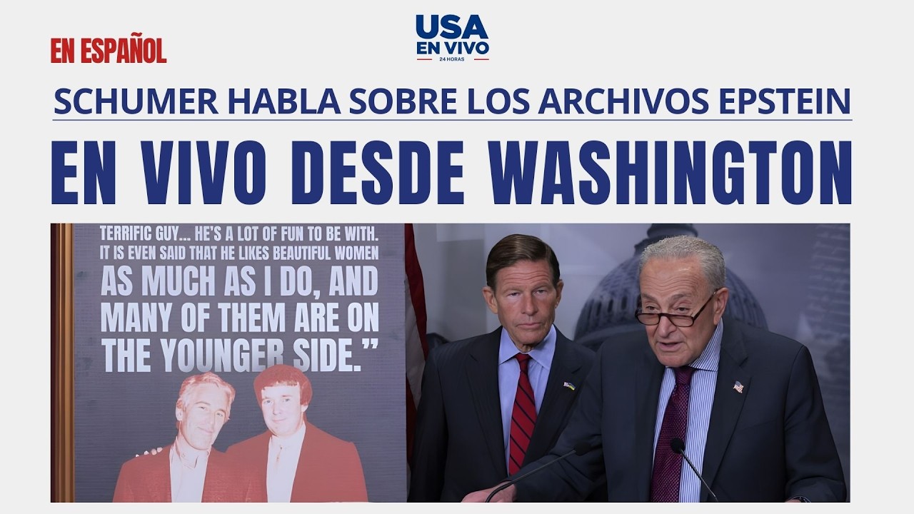 EN VIVO Schumer y senadores demócratas dan conferencia sobre los archivos de Epstein | USA EN VIVO 🔴