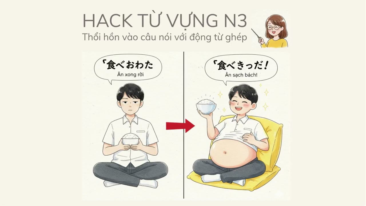 Thổi hồn vào câu nói với động từ ghép (Part 1) | Podcast Tiếng Nhật 10 Phút Lái Xe #8
