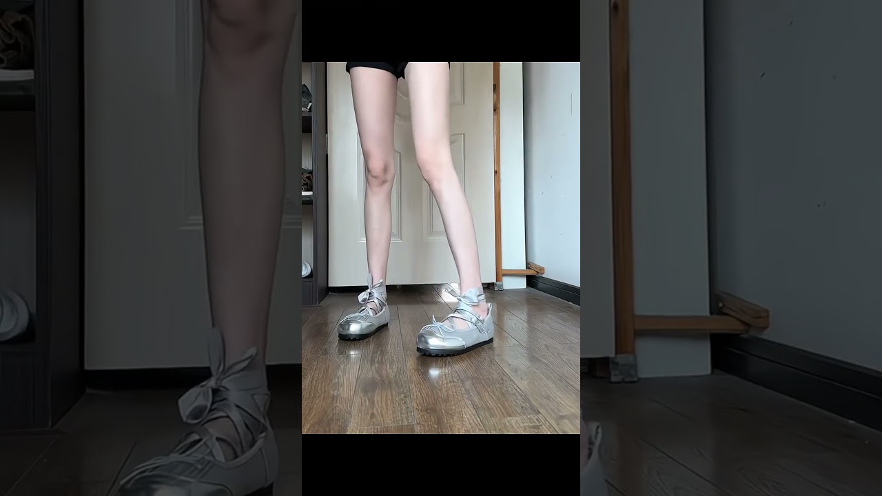 Youthful Long Legs & Shoe Try-On 🦵💖 #Legs #ShoeTryOn #BeautifulFeet