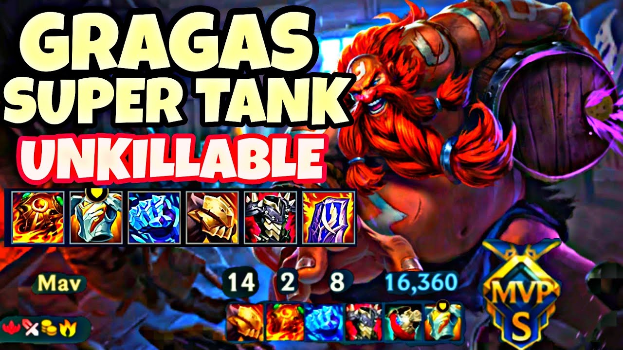 UNKILLABLE GRAGAS FULL TANK BUILD WITH 40 ABILITY HASTE || RANK GAMEPLAY WILDRIFT